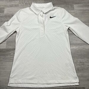 Nike Tour Women's XS Dri-FIT ADV Long Sleeve White Golf Polo FD5432-100 NEW